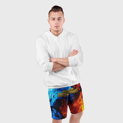 Мужские шорты спортивные PUBG, цвет 3D печать - фото 5