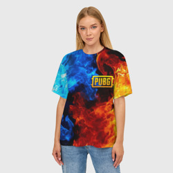 Женская футболка oversize 3D PUBG - фото 2