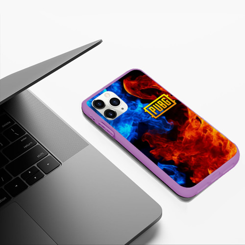 Чехол для iPhone 11 Pro Max матовый PUBG, цвет фиолетовый - фото 5