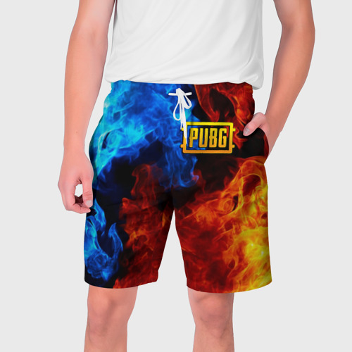 Мужские шорты 3D с принтом PUBG, вид спереди #2