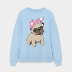 Мужской свитшот oversize без начеса хлопок Собачка