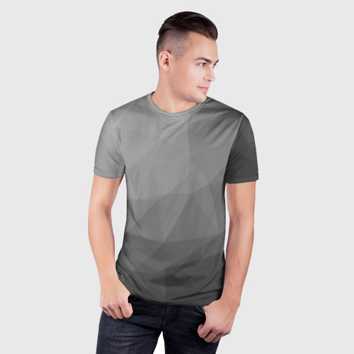 Мужская футболка 3D Slim Camo gray collection - фото 3