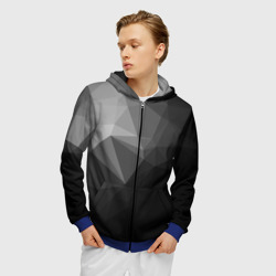 Мужская толстовка 3D на молнии Poly Abstract - фото 2