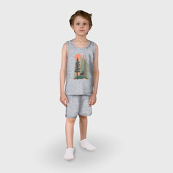 Детская пижама с шортами хлопок Adventure - еловый лес - фото 2