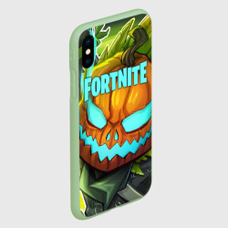 Чехол для iPhone XS Max матовый Fortnite flaming Pumpkin Jack - фото 2