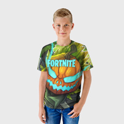 Детская футболка 3D Fortnite flaming Pumpkin Jack - фото 2
