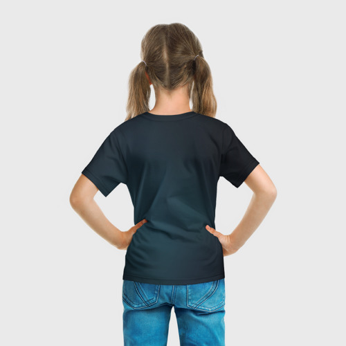 Детская футболка 3D с принтом Claire Redfield, вид сзади #2