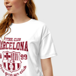 Женская футболка хлопок Oversize Барселона - фото 2