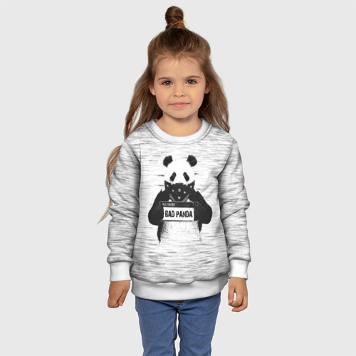 Детский свитшот 3D Bad Panda, цвет 3D печать - фото 7