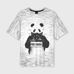 Женская футболка oversize 3D Bad Panda