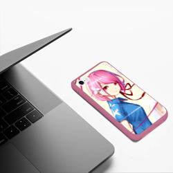 Чехол для iPhone 6/6S матовый с принтом Girl Anime для любого человека, вид спереди №5. Цвет основы: малиновый