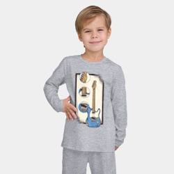 Детская пижама с лонгсливом хлопок Гитара - фото 2
