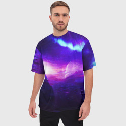 Мужская футболка oversize 3D Космическое сияние - фото 2