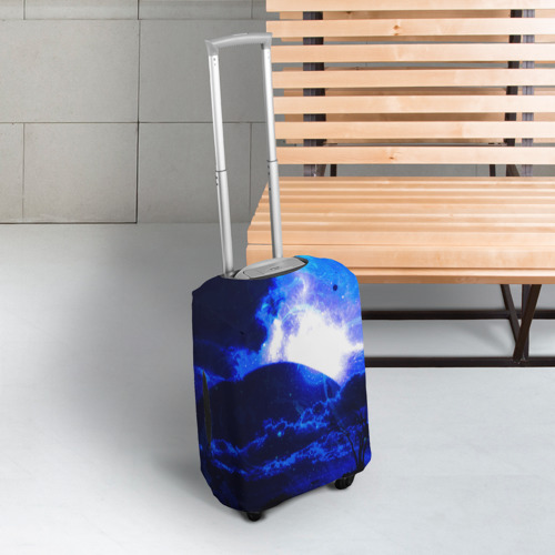 Чехол для чемодана 3D Космический закат, цвет 3D печать - фото 3