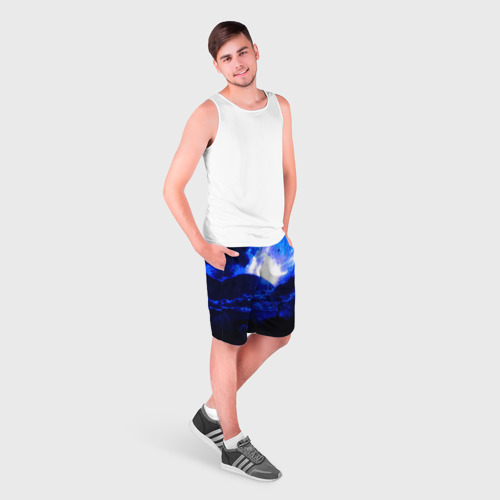 Мужские шорты 3D Космический закат, цвет 3D печать - фото 3