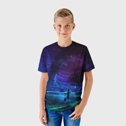 Детская футболка 3D Парень и космос - фото 2