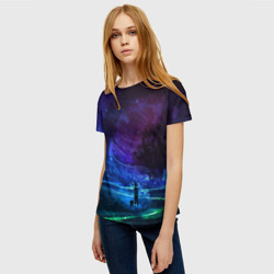 Женская футболка 3D Парень и космос - фото 2