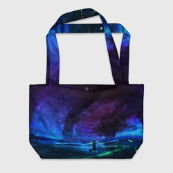 Пляжная сумка 3D Парень и космос