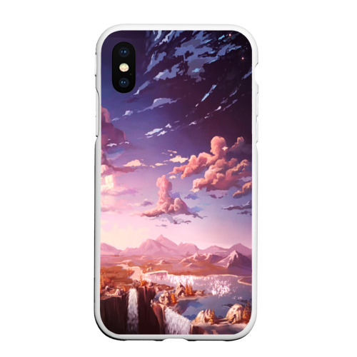 Чехол для iPhone XS Max матовый Фантастический закат