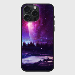 Чехол силиконовый для Apple iPhone 15 Pro Мax матовый Северный закат