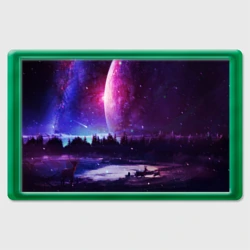 Магнит 45*70 Северный закат и космос