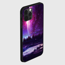 Чехол для iPhone 12 Pro Северный закат и космос - фото 2