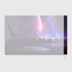 Флаг 3D Северный закат и космос - фото 2