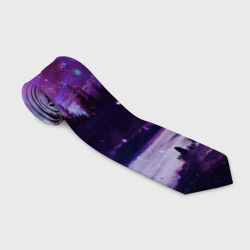 Галстук 3D Северный закат и космос