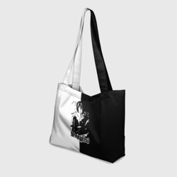 Пляжная сумка 3D Бездомный бог черное и белое - фото 2