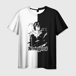 Мужская футболка 3D Бездомный бог черное и белое