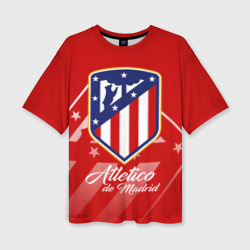 Женская футболка oversize 3D Атлетико Мадрид