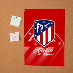 Постер с принтом Атлетико Мадрид для любого человека, вид спереди №2. Цвет основы: белый