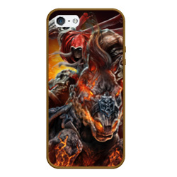 Чехол для iPhone 5/5S матовый Демон-Всадник Darksiders