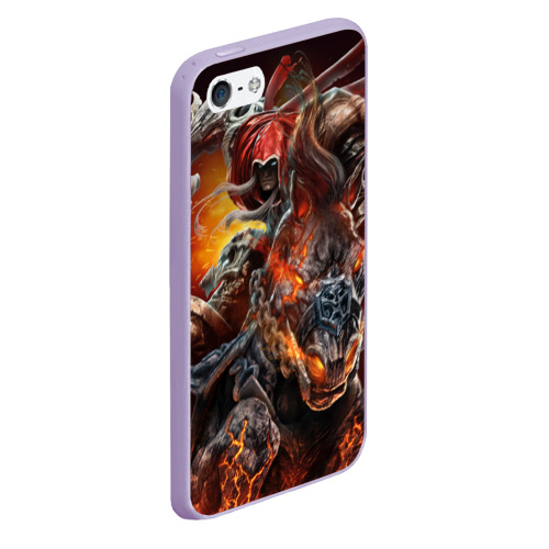 Чехол для iPhone 5/5S матовый Демон-Всадник Darksiders, цвет светло-сиреневый - фото 3