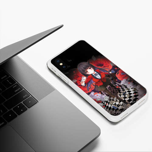 Чехол для iPhone XS Max матовый Kakegurui шахматная доска, цвет белый - фото 5