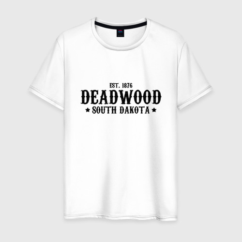 Мужская футболка хлопок Deadwood (Дедвуд), цвет белый