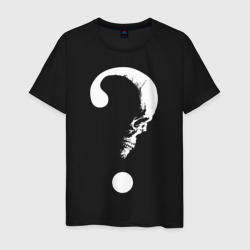 Вопросительный череп – Мужская футболка хлопок с принтом купить со скидкой в -20%