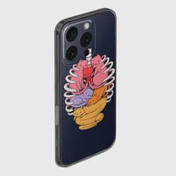 Чехол для iPhone 16 Pro силиконовый с защитой камеры Внутри Меня Котики в грудной клетки - фото 2