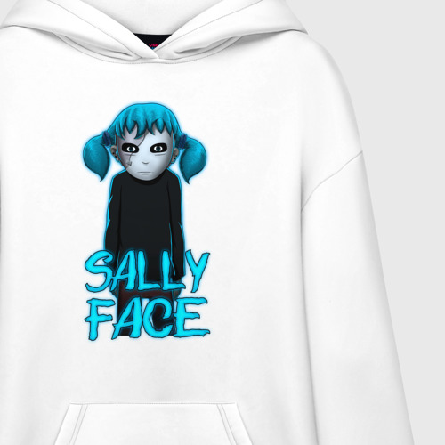 Худи SuperOversize хлопок Sally Face (ХЛОПОК), цвет белый - фото 3