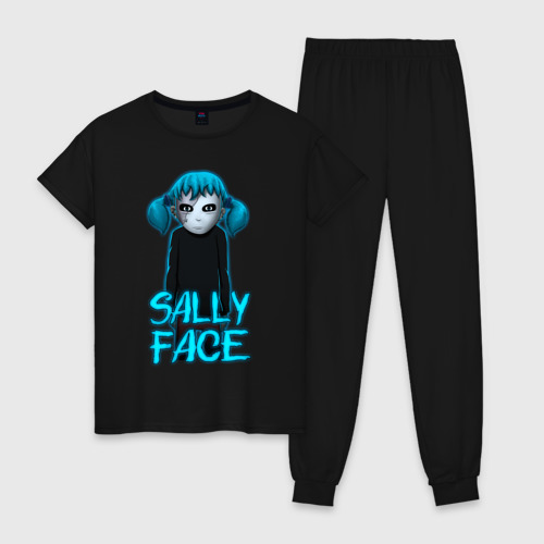 Женская пижама хлопок Sally Face (ХЛОПОК), цвет черный