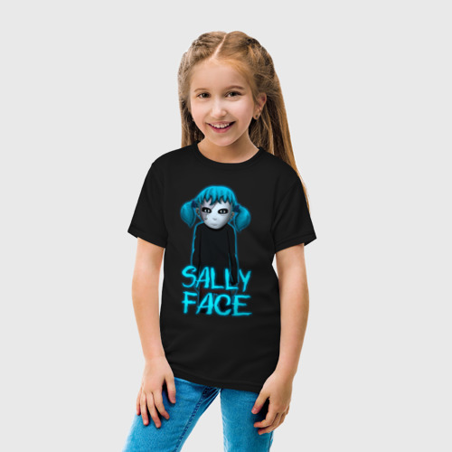 Детская футболка хлопок Sally Face (ХЛОПОК), цвет черный - фото 5