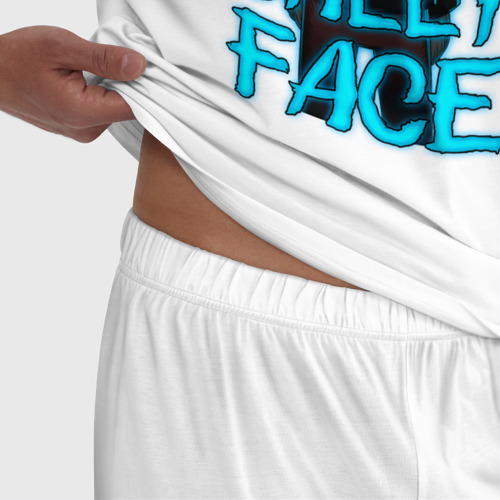 Мужская пижама хлопок Sally Face (ХЛОПОК), цвет белый - фото 6
