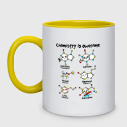 Кружка двухцветная Chemistry is awesome
