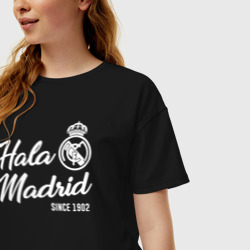 Женская футболка хлопок Oversize Реал Мадрид - фото 2