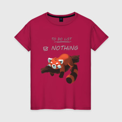 Женская футболка хлопок To do list: [v] Nothing