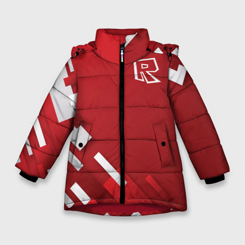Зимняя куртка для девочек 3D Roblox, цвет красный