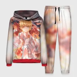 Мужской костюм с толстовкой 3D Бездомный Бог. Юкинэ в цветах