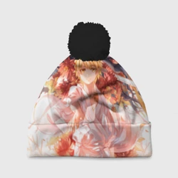 Шапка 3D c помпоном Бездомный Бог. Юкинэ в цветах