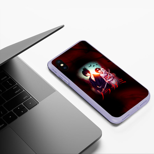 Чехол для iPhone XS Max матовый Ябоку и Нора. бездомный Бог, цвет светло-сиреневый - фото 5