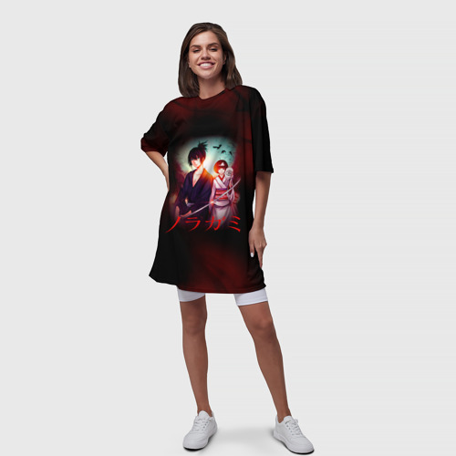 Платье-футболка 3D Ябоку и Нора. бездомный Бог, цвет 3D печать - фото 5